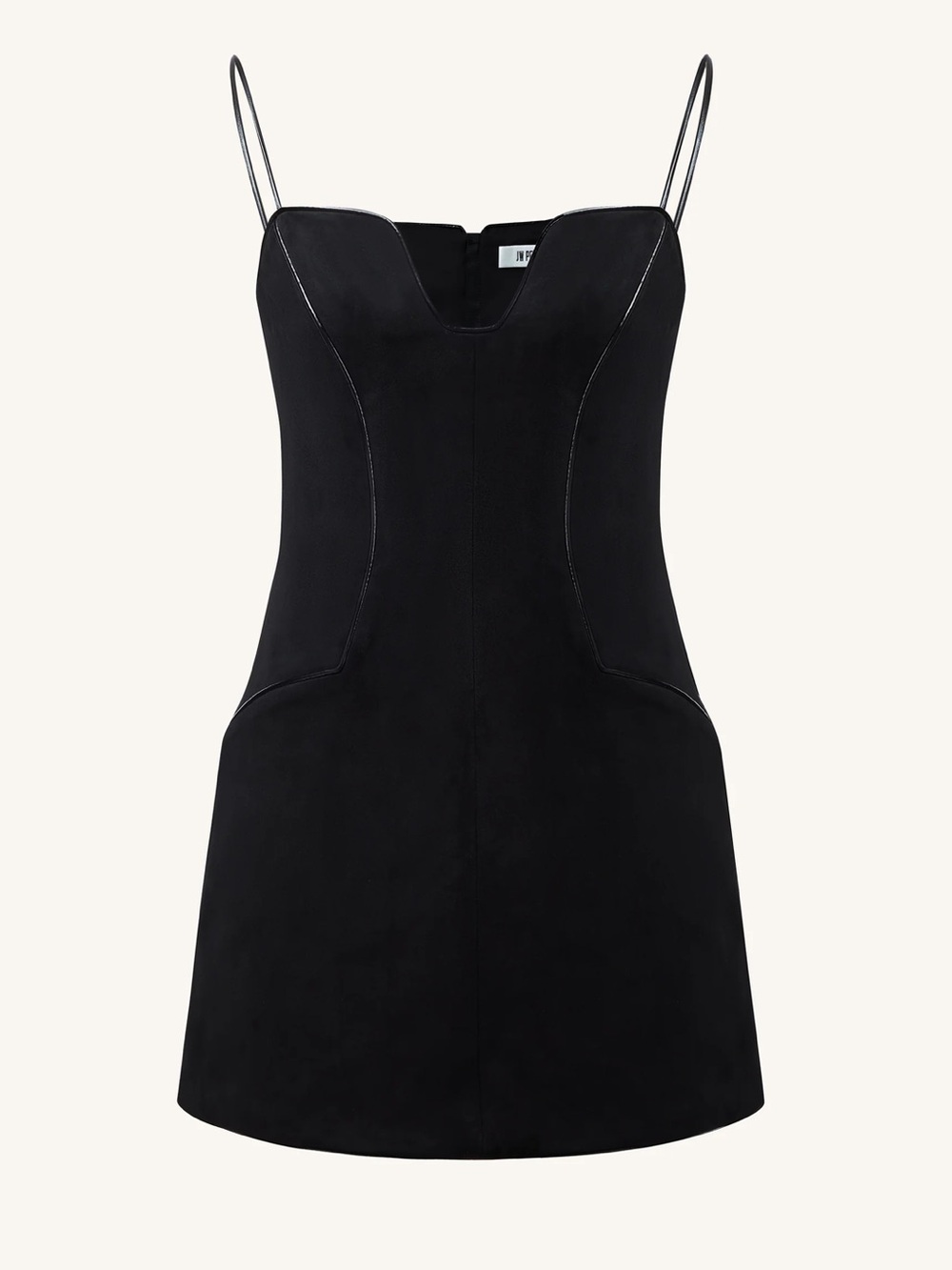 JW PEI Black Mini Dress with Thin Straps